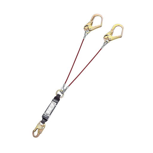 PIP FP766144/6 Twin Cable Shock Absorbing Lanyard w/Rebar Hooks