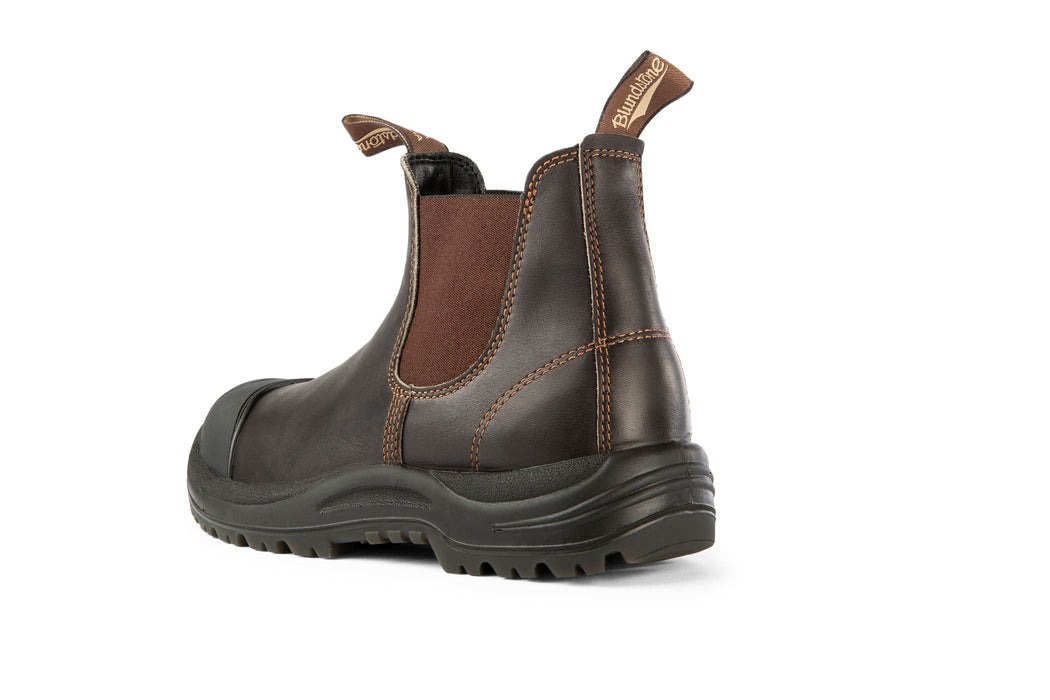 Blundstone 167 Work Safety Boot Rubber Toe Cap Stout Brown