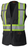 Women's Safety Vest In Black, Tricot Polyester Interlock & Front Zipper