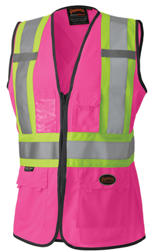 Pioneer Hi Viz Women s Safety Vest In Tricot Polyester Interlock