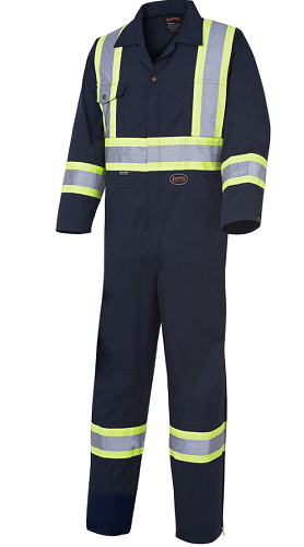 PIONEER 4" Reflective Work Coverall w/ Zip (Tall Inseam)