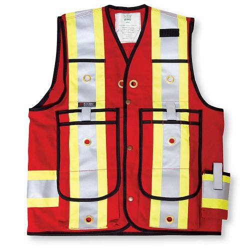 BIG K Nylon Surveyor/Supervisor Vest (LIME, ORG & RED)