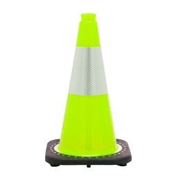 28" Traffic Cone w/ Reflective LIME